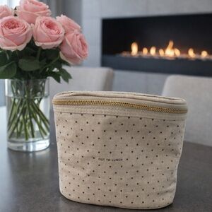 Kate Spade Cream and Black Polka Dot Bag Lunch Bag